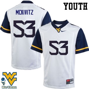 Youth West Virginia Mountaineers Colton McKivitz #53 White Stitch Jersey 393837-780