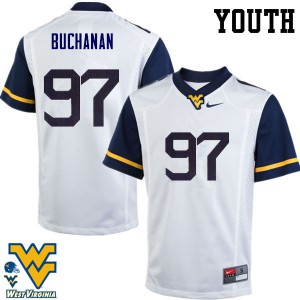 Youth West Virginia Mountaineers Daniel Buchanan #97 White Player Jersey 989517-791