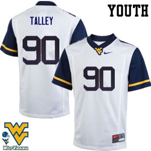 Youth West Virginia Mountaineers Darryl Talley #90 Player White Jersey 465426-782