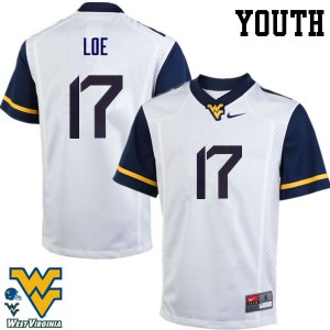 Youth West Virginia Mountaineers Exree Loe #17 White Football Jersey 679918-706