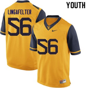Youth West Virginia Mountaineers Grant Lingafelter #56 Player Gold Jersey 944279-207