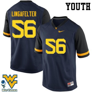 Youth West Virginia Mountaineers Grant Lingafelter #56 University Navy Jersey 655281-310