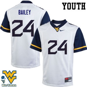 Youth West Virginia Mountaineers Hakeem Bailey #24 White Alumni Jersey 743807-824