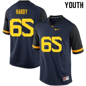 Youth West Virginia Mountaineers Isaiah Hardy #65 Stitched Navy Jersey 742394-584