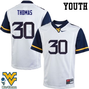 Youth West Virginia Mountaineers J.T. Thomas #30 White Alumni Jerseys 155496-438