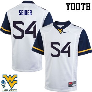 Youth West Virginia Mountaineers JaHShaun Seider #54 Stitched White Jersey 202475-889