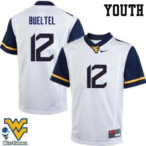 Youth West Virginia Mountaineers Jack Bueltel #12 Player White Jersey 850383-436