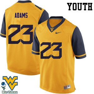 Youth West Virginia Mountaineers Jordan Adams #23 Gold University Jerseys 234142-714