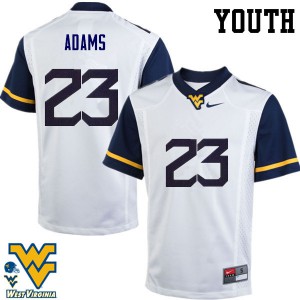 Youth West Virginia Mountaineers Jordan Adams #23 White Official Jersey 787116-100