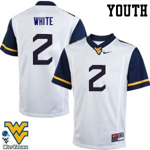 Youth West Virginia Mountaineers KaRaun White #2 Embroidery White Jersey 891569-285