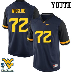Youth West Virginia Mountaineers Kelby Wickline #72 Navy High School Jerseys 630058-804
