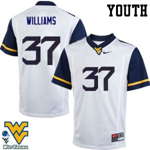 Youth West Virginia Mountaineers Kevin Williams #37 White Alumni Jerseys 592025-922