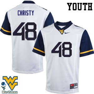 Youth West Virginia Mountaineers Mac Christy #48 White NCAA Jersey 857408-234