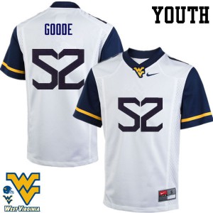 Youth West Virginia Mountaineers Najee Goode #52 White Official Jerseys 118967-817