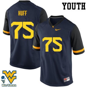 Youth West Virginia Mountaineers Sam Huff #75 Navy Stitch Jerseys 267598-101