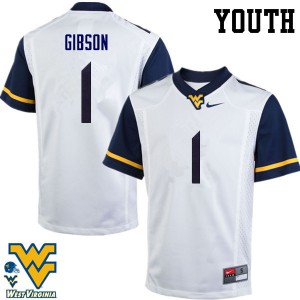 Youth West Virginia Mountaineers Shelton Gibson #1 Alumni White Jerseys 407672-335