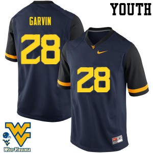 Youth West Virginia Mountaineers Terence Garvin #28 Player Navy Jerseys 436320-848