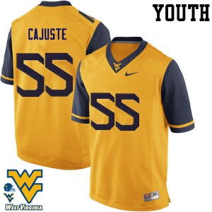 Youth West Virginia Mountaineers Yodny Cajuste #55 Player Gold Jersey 171944-981