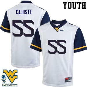 Youth West Virginia Mountaineers Yodny Cajuste #55 High School White Jersey 726236-942